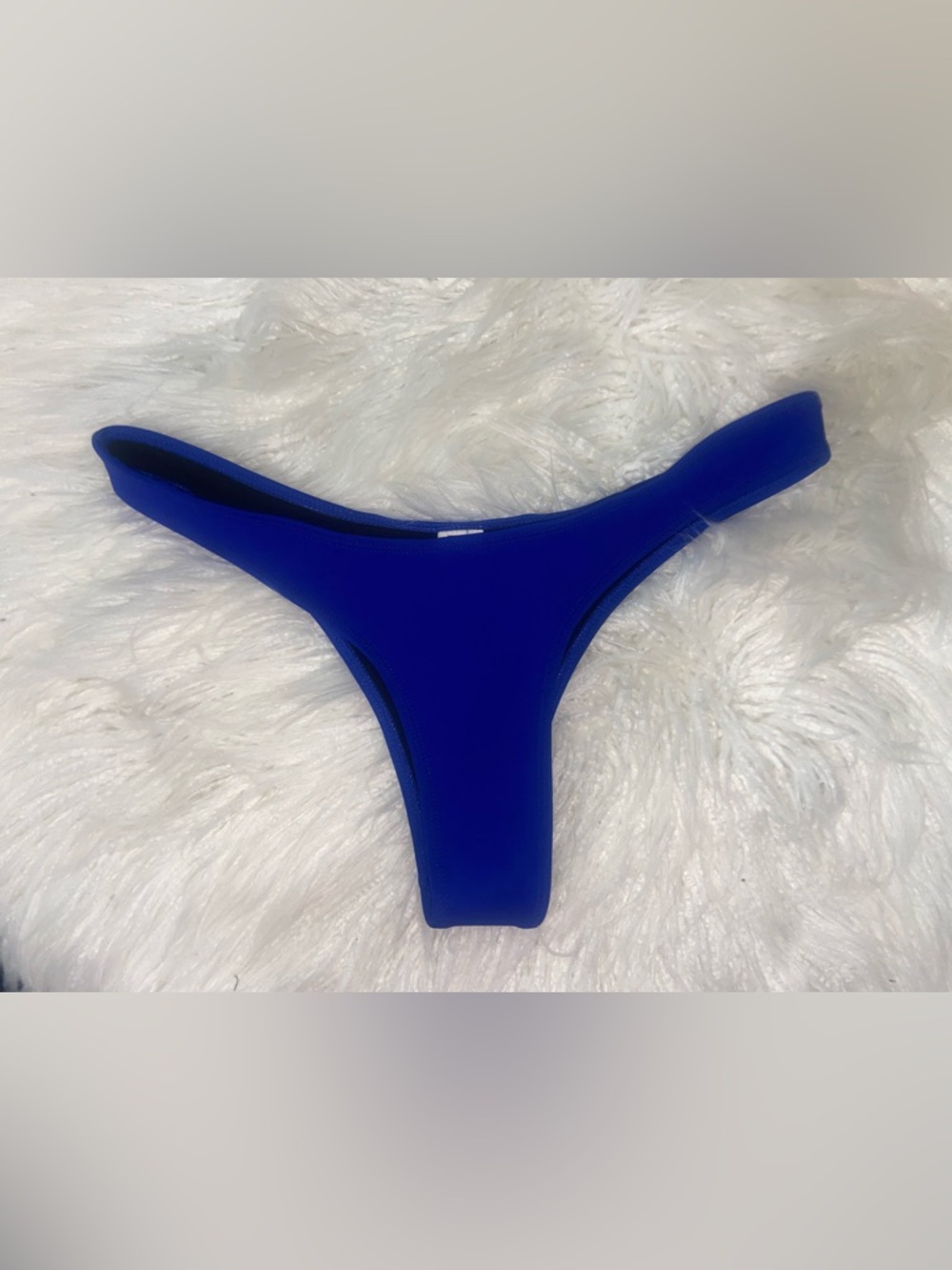 Minimal Royal Blue Thong Bikini Bottom - Sleek Swimwear